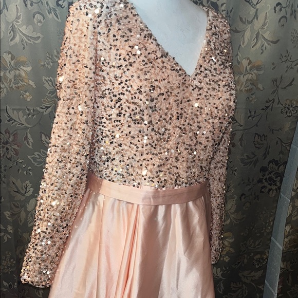 handmade Dresses & Skirts - Sparkling pink/Peach Sequin Gown Dress